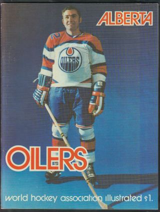 1972 - 73 Wha Edmonton Oilers Vs Winnipeg Jets Program