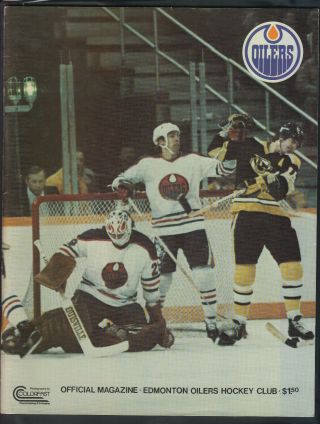1978 - 79 Wha Edmonton Oilers Vs Winnipeg Jets Program