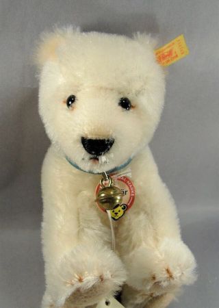 Steiff Teddy Historic Miniatures Eisbar 1950 4 Legged Polar Bear All Tags