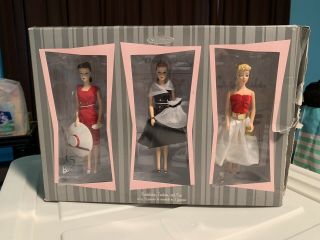 Barbie 45th Anniversary 3 Dolls Hallmark 2004 Friendship Fashion Fun Decor