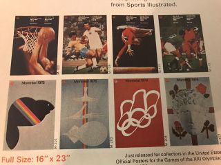 Vintage 1976 Montreal Olympics Xxi Poster Print Ad Beaver Official Architechture