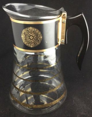 Vintage Mid Century Modern 8 Cup Coffee Pot Glass With Lid David Douglas