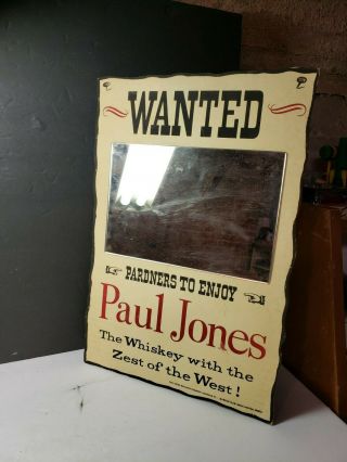 Vintage Paul Jones Whiskey Advertising Mirror