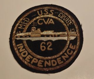 Vintage Uss Independence Cv 62 Med Cruise Navy Patch