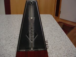 Vintage Wittner Metronome With Bell - Mahogany Finish -