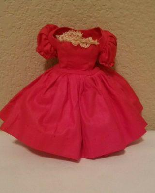 Vintage 1950s Madame Alexander Cissette Red Dress With Tag