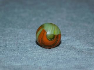 Vintage Christensen Agate Co.  Striped Opaque Marble 37/64th Inch Three Color Wow