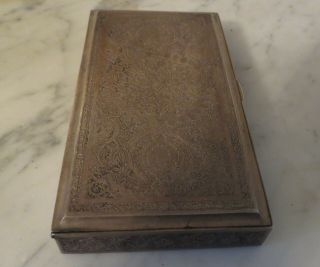 PERSIAN ART SILVER PLATED CANDY BOX / OR CIGARETTE CASE 2