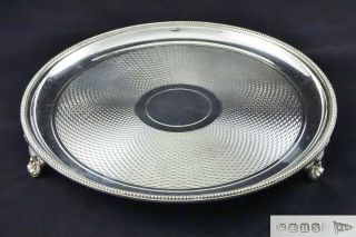 Vintage Medium Round Walker And Hall Serving Plate Dish Salver Silver Plated