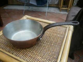 Good Vintage Old French Made Chefs Copper Sauce Pan 6 1/2 Inch In Diameter