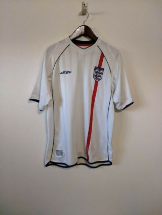 Vintage 2001 2002 2003 Umbro England Soccer Jersey,  Size Xl