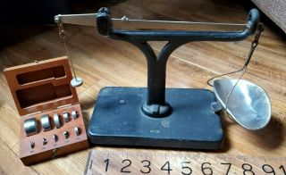 Brown Sharpe Estimating Scale W/ Full Set Weights Antique Vintage