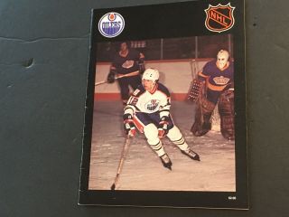 Edmonton Oilers Nhl Hockey Program Vs Atlanta Flames Feb 8,  1980 Dave Hunter