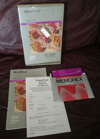 Homeword (1983) Pcjr Sierra On - Line Htf Ibm Software Complete