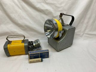 Vintage Justrite Pendragon & 2108 Railroad Train Light Lantern Lamp Set Metal
