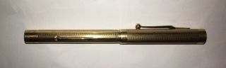 ANTIQUE SWAN MABIE TODD GOLD FILLED LEVER FILL 5 1/8” FLAT TOP FOUNTAIN PEN 2