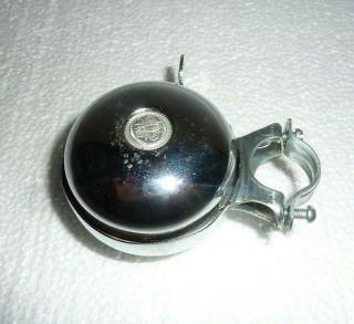 Vintage Chrome Bicycle Bell Bee Logo S - 23