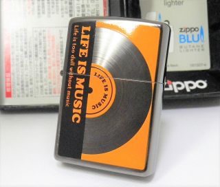 Life Is Music Record Life Too Dull Without Music Zippo 2011 Unfired 34181113