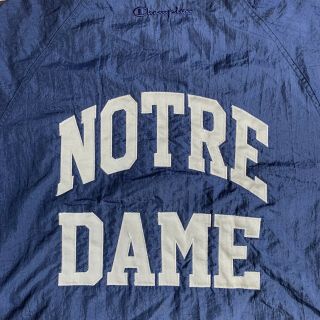 Vintage Champion University Of Notre Dame Insulated Football Jacket Blue XL Tall 2