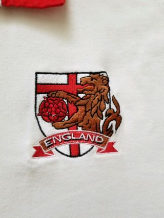 Vintage Canterbury Of Zealand Rugby Jersey XXL England Lion White Red 3
