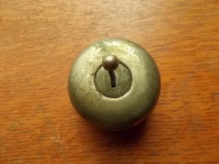 Vintage Mid Century Hubble Brass Surface Mount Light Toggle Switch C1920