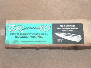 Rare,  Vintage,  Dumas " Sk - Daddle 40 " 32 " R/c Nitro/gas Hydroplane Kit,  Incomplete
