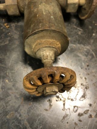 Antique Brass Lubricator Oiler Hit Miss Steam Tractor Engine 3