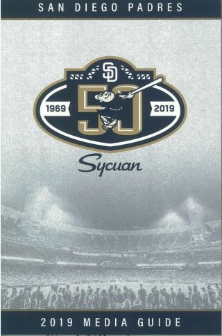 2019 San Diego Padres Media Guide - 50 Years Sycuan Special Cover Logo