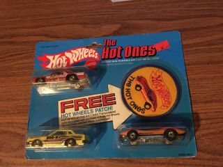 Vintage 1980s Mattel Hot Wheels The Hot Ones 3 - Pak W/corvette Patch,  Moc