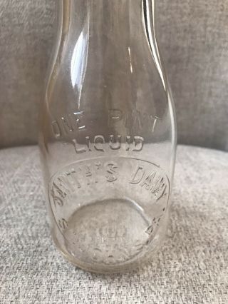 Vintage Smith’s Dairy St.  John’s,  PA One Pint Milk Bottle Glass 3