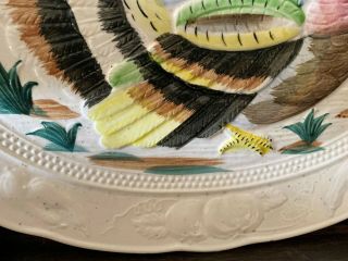 Vintage Round Turkey Platter - Colors 19 BY 14 