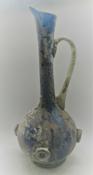 Museum Quality Ancient Roman Blue Glass Vessel Circa 200 - 300ad Approx 25cm