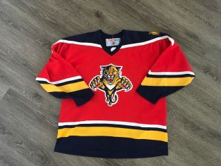 Xxl Ccm Florida Panthers Hockey Jersey Adult Large Red Mens 90s