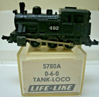 Life Like Vintage " N " Scale 0 - 6 - 0 Tank Locomotive Train