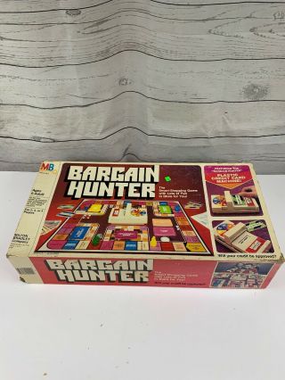 Vintage 1981 " Bargain Hunter " Shopping Game - Milton Bradley - Vg Complete