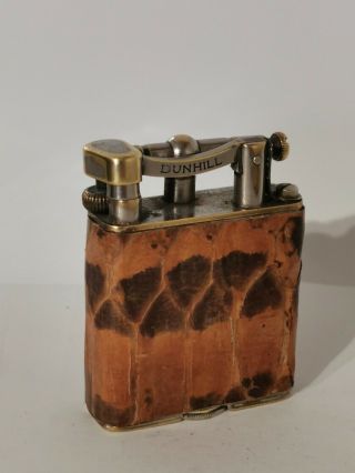 Vintage 1930s Dunhill " The " Petrol Lighter Snake Skin