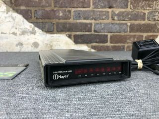 Hayes SmartModem 1200 Baud External Modem with Power Supply & Software 2