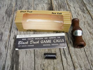 Vintage Black Duck Game Call Fox Call Whiting Indiana Rare