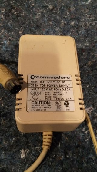 Commodore Power Supply Adapter 1541 - Ii 1571 - Ii 1581