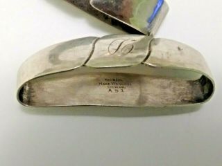 Vintage Randahl Hand Wrought Sterling Silver Napkin Rings Holders - 37.  41 Grams