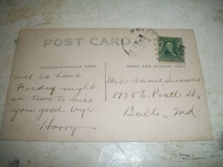 rare Vintage 1908 RPPC Postcard Provident State Bank Preston Md maryland 2