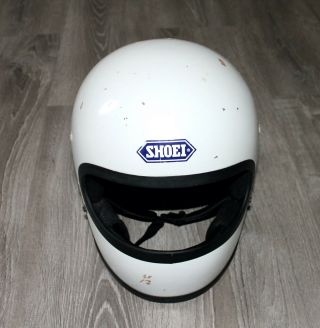 Old Vintage DOT Shoei S12 S 12 S - 12 Motorcycle Full Face White Helmet Large 2