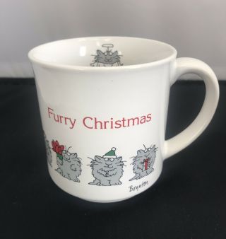 Sandra Boynton Mug - Furry Christmas - Kitty Cat Angel Vintage Cup Tea Coffee
