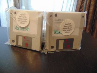 7 X Apple Macintosh Color Classic Vintage Disks In 2 Packs New/sealed/nos Os 7.  1