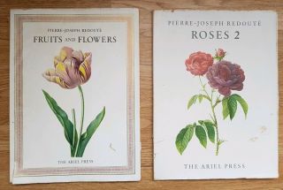 Vintage 1955/6 Pierre - Joseph Redoute Roses 2 & Fruits And Flowers - Ariel Press