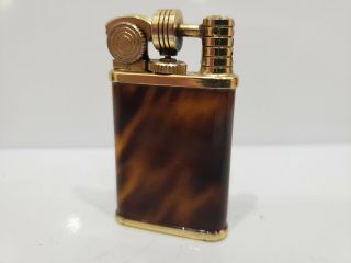 Rare Colibri Gold Tone & Enamel Lift Arm Cigarette / Cigar Lighter