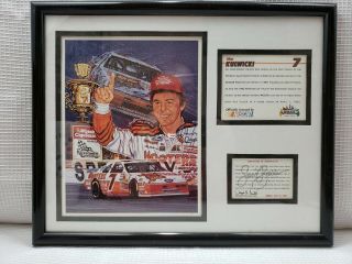 Authentic Sam Bass Print 1994 Alan Kulwicki 7 Hooters Certified Numbered