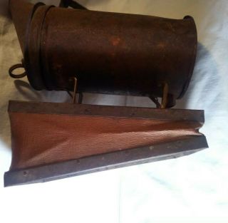 Antique Bee Smoker Vintage Leather & Wood