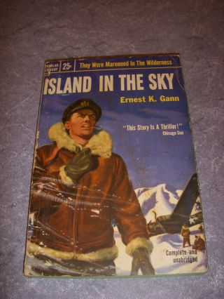 Island In The Sky By Ernest K.  Gann,  Popular Library 516,  1953,  Vintage Pb
