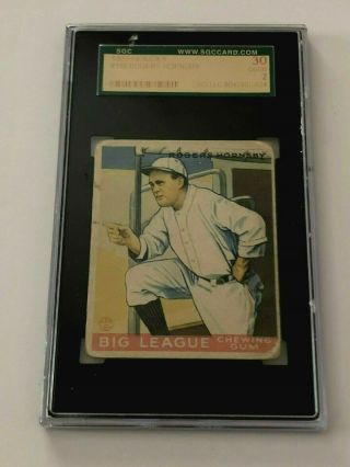 1933 Goudey Baseball 188 Rogers Hornsby Sgc 30 Psa 2 Hof